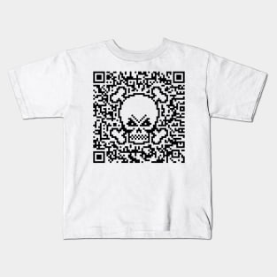 Skull And Crossbones (Quick Response Code / POS) Kids T-Shirt